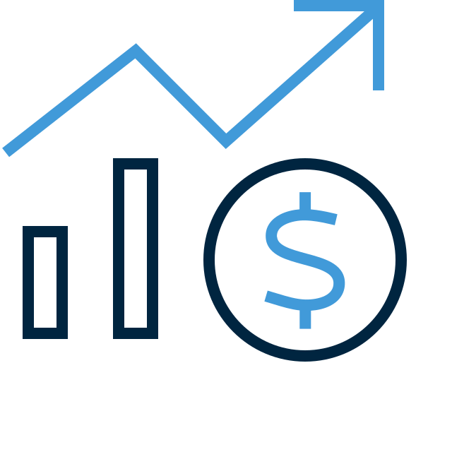chart Mixed Up Circle Dollar - Light